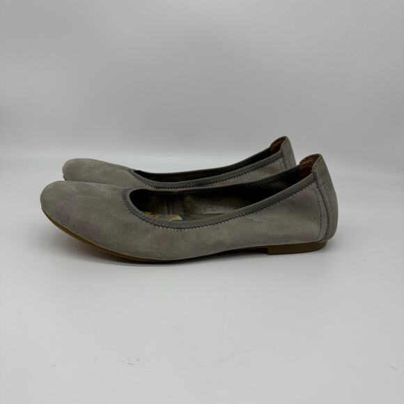 Born Julianne Distressed Gray Leather Slip-On Ballerina Flat Size 10 - Picture 4 of 15